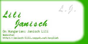 lili janisch business card